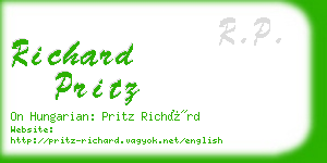 richard pritz business card